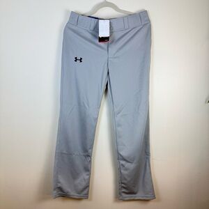 Under Armour Heat Gear Kids Baseball Pants Light Grey sz YXL Relax Fit Dry Cool